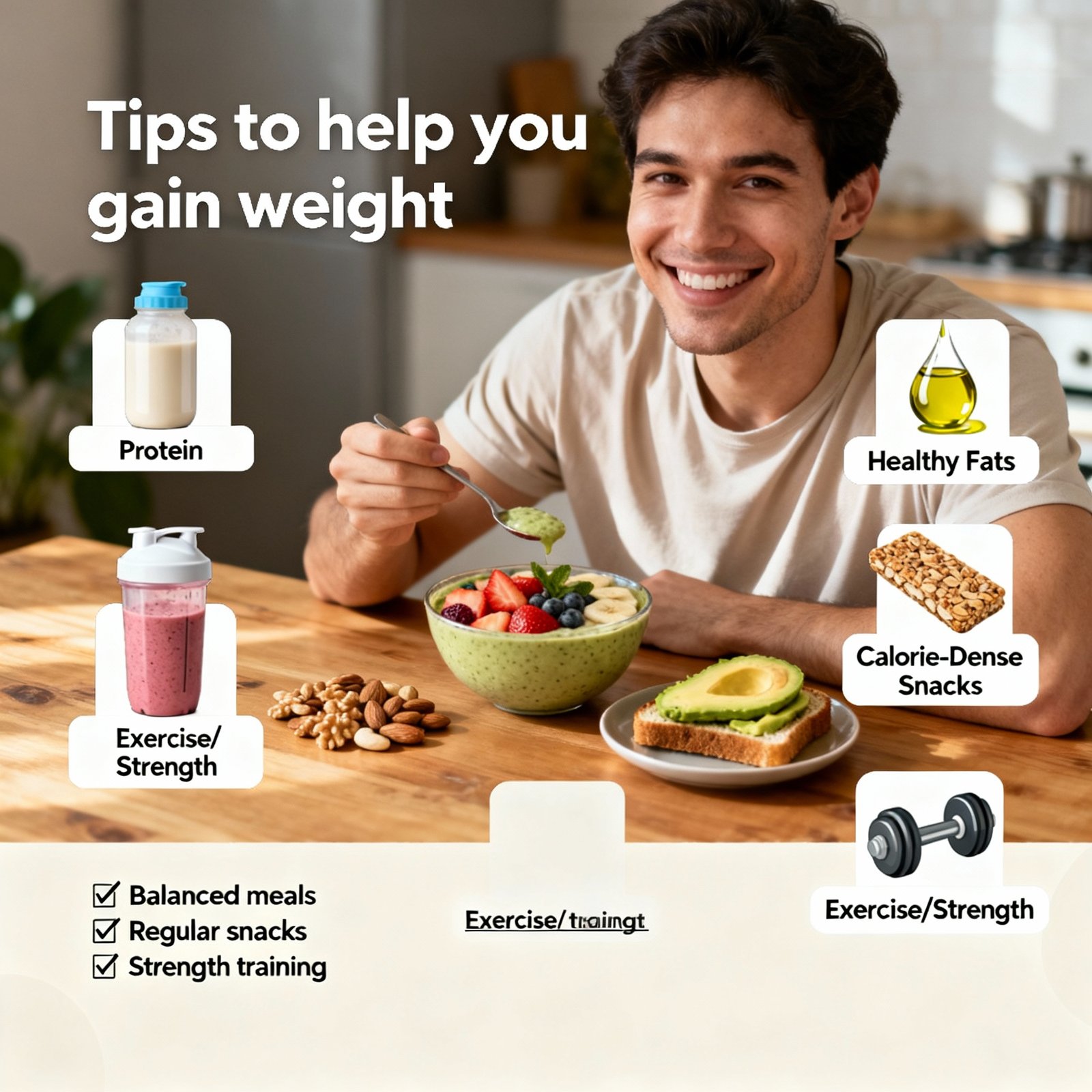 طرق صحية لزيادة الوزن