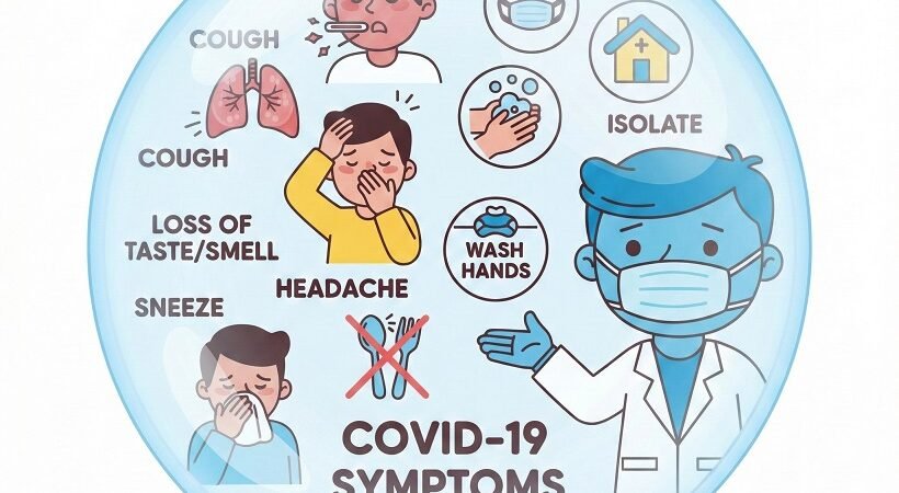 أعراض كوفيد-19 | COVID-19 symptoms and what to do